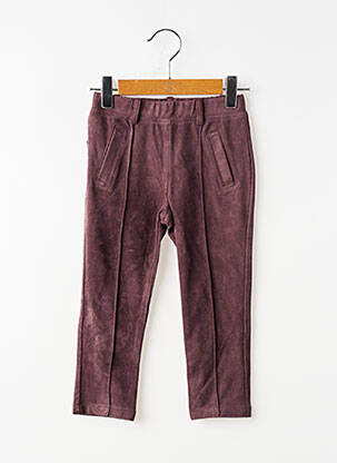 Pantalon slim talie elastică talie elastică maro BOBOLI fată
