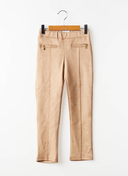 Pantalon slim talie elastică talie elastică bej MAYORAL fille