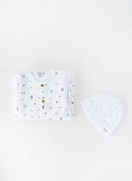 Pijama mâneci lungi alb ABSORBA copil