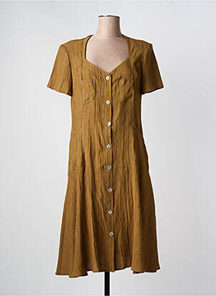 Rochie midi mâneci scurte mâneci scurte verde JUMFIL femeie