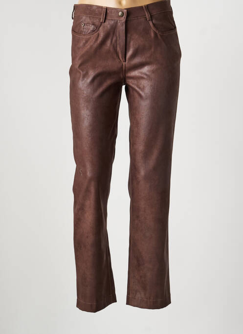 Pantalon drept elasticitate mărime normală maro JUMFIL femme