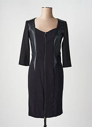 Rochie midi mâneci lungi mâneci lungi negru ÉCLÀ femeie