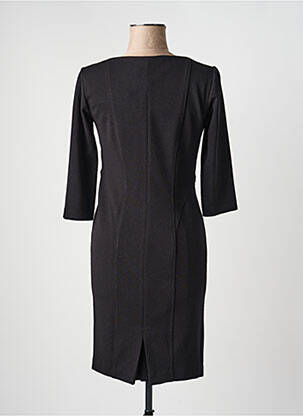 Rochie midi mâneci lungi mâneci lungi negru ÉCLÀ femeie