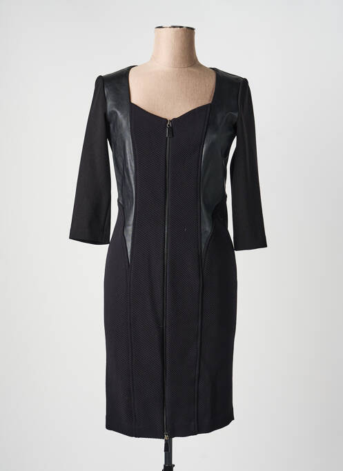 Rochie midi mâneci lungi mâneci lungi negru ÉCLÀ femme