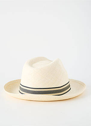 Pălărie imprimeu dungi bej PANAMA HAT bărbat
