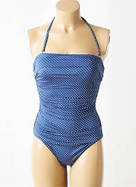 Costum de baie dintr-o singură piesă elasticitate albastru REGLISSE femeie