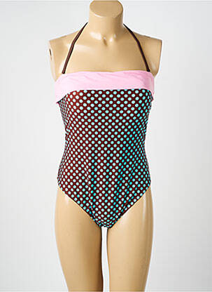 Costum de baie dintr-o singură piesă top bentiță top bentiță maro REGLISSE femeie