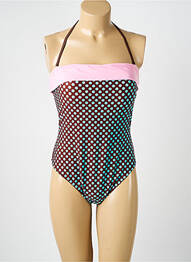Costum de baie dintr-o singură piesă top bentiță top bentiță maro REGLISSE femme