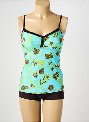 Tankini imprimeu floral albastru REGLISSE femeie