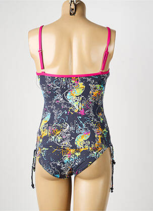 Tankini sutien balconet cu decolteu înalt gri REGLISSE femeie