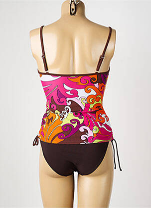 Tankini sutien balconet cu decolteu înalt maro REGLISSE femeie