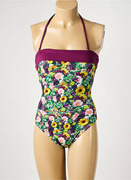 Costum de baie dintr-o singură piesă bretele elastice detașabile sutien cu susținere înaltă și burete detașabil violet REGLISSE femeie