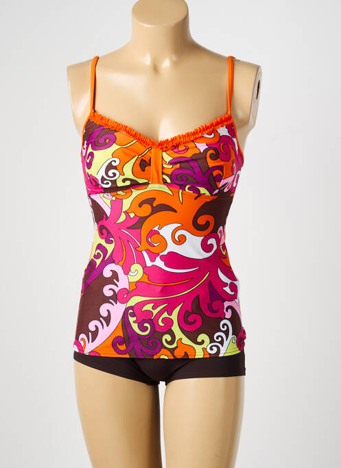 Tankini sutien cu susținere înaltă și burete detașabil portocaliu REGLISSE femme