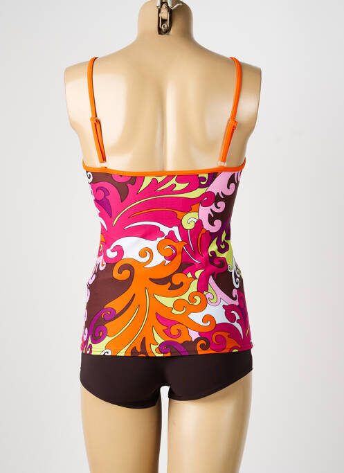 Tankini sutien cu susținere înaltă și burete detașabil portocaliu REGLISSE femme
