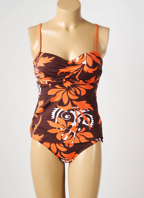 Tankini imprimeu floral portocaliu REGLISSE femme