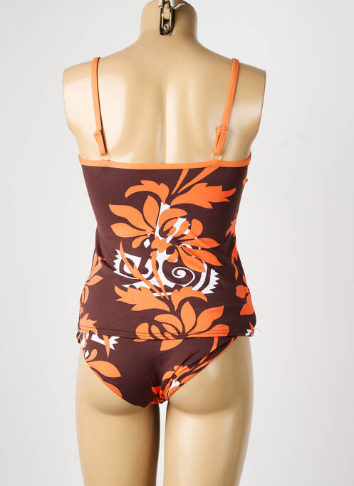 Tankini imprimeu floral portocaliu REGLISSE femme