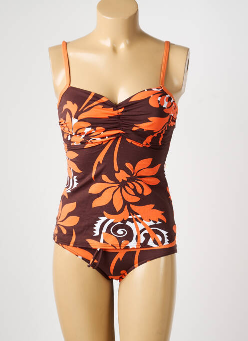 Tankini imprimeu floral portocaliu REGLISSE femme