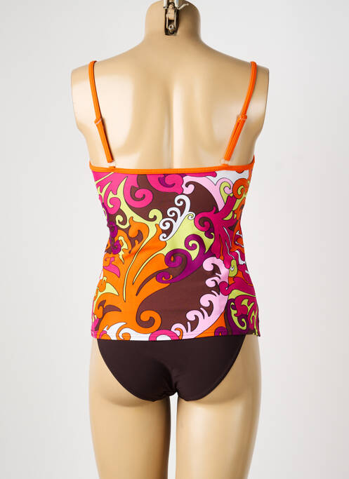 Tankini efect material satinat portocaliu REGLISSE femme