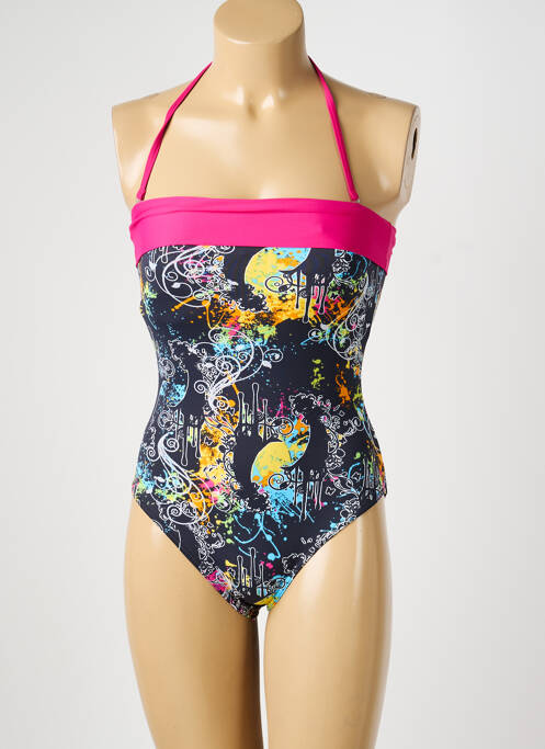 Costum de baie dintr-o singură piesă imprimeu fantezie sutien cu susținere înaltă și burete detașabil gri REGLISSE femme