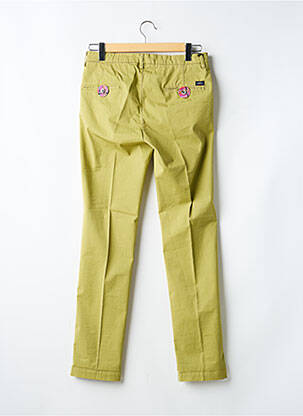 Pantalon chino țesătură poplin talie înaltă verde MASON'S bărbat