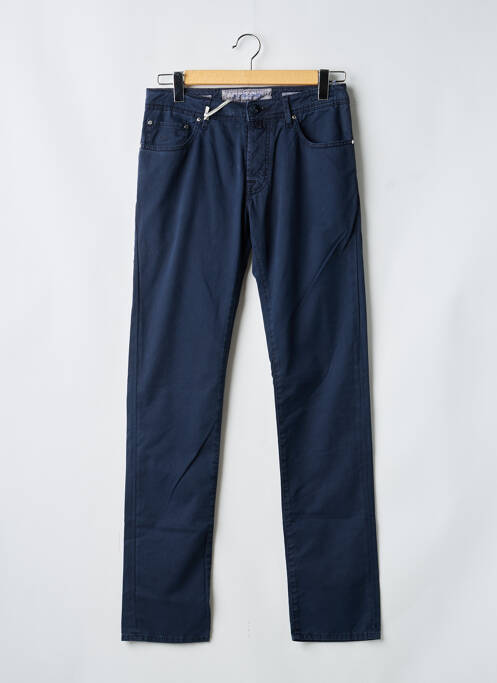 Pantalon drept țesătură poplin mărime normală albastru JACOB COHEN homme