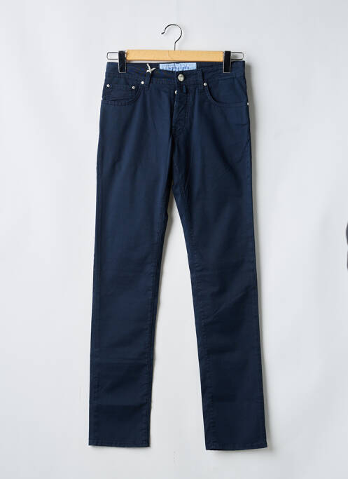 Pantalon slim țesătură poplin mărime normală albastru JACOB COHEN homme