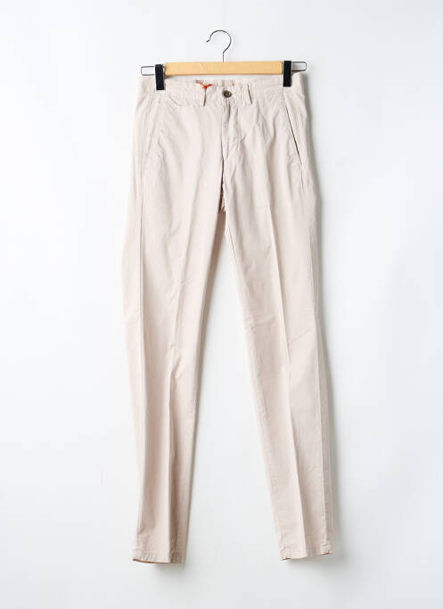 Pantalon chino țesătură poplin mărime normală bej MAISON WOOLIES homme