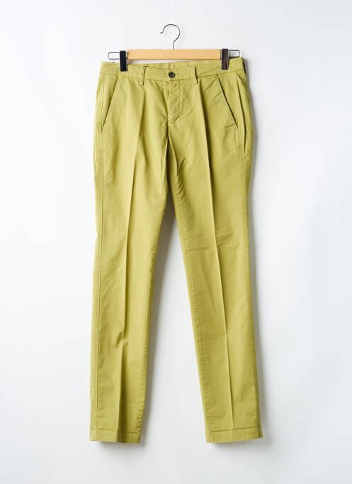 Pantalon chino țesătură poplin talie înaltă verde MASON'S homme