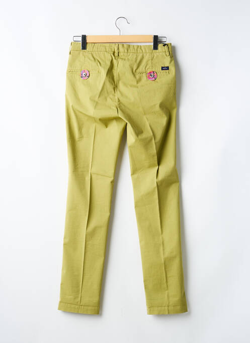 Pantalon chino țesătură poplin talie înaltă verde MASON'S homme