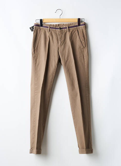 Pantalon chino țesătură poplin mărime normală maro MASON'S homme