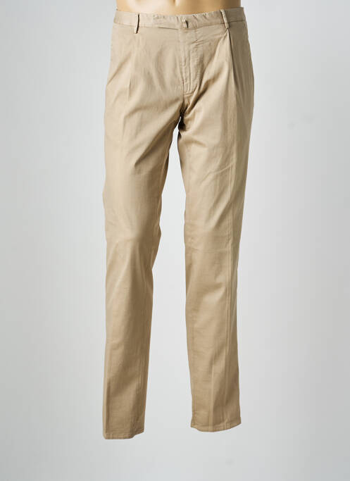 Pantalon chino țesătură poplin mărime normală bej SANTANIELLO homme