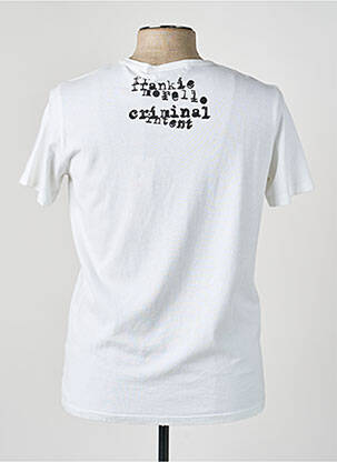 Tricou croială cambrată mâneci scurte alb FRANKIE MORELLO bărbat