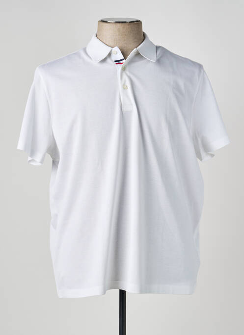 Polo elasticitate mâneci scurte alb MONCLER homme