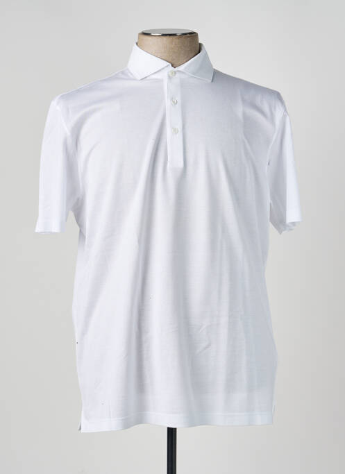 Polo elasticitate mâneci scurte alb GRAN SASSO homme