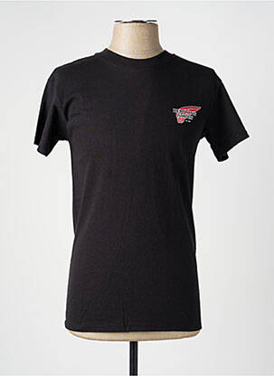 Tricou croială cambrată mâneci scurte negru REDWING bărbat