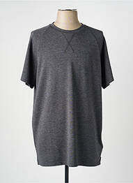 Tricou croială dreaptă mâneci scurte gri INK homme