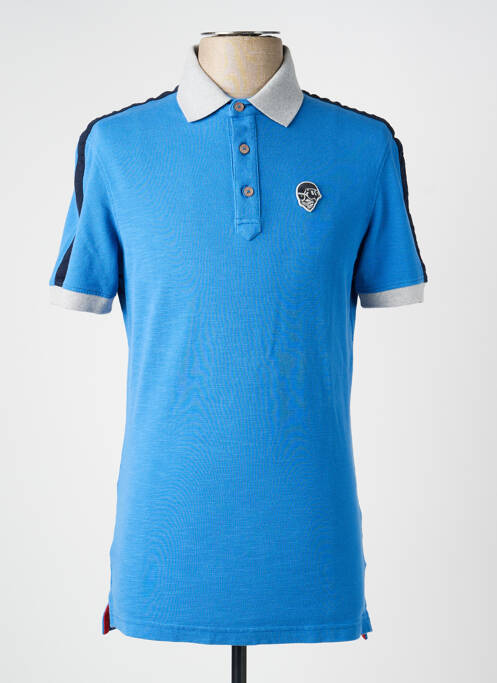 Polo broderie mâneci scurte albastru 8JS homme