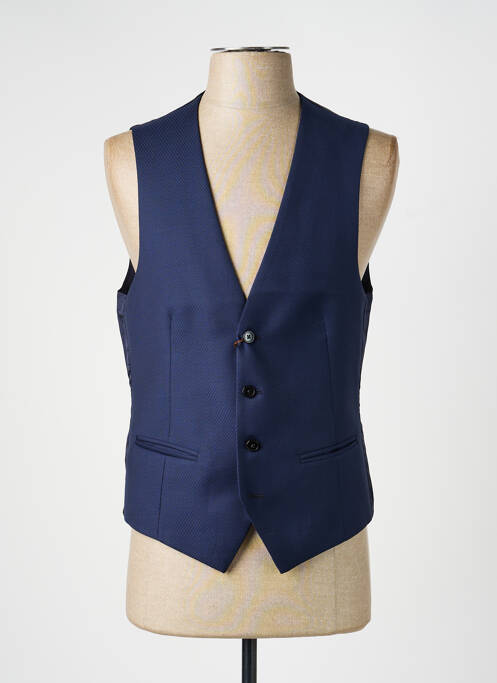 Vestă fără mâneci efect material satinat albastru PAL ZILERI homme