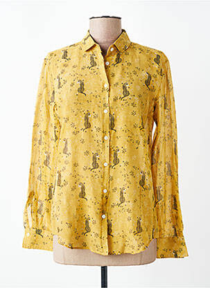 Cămașă croială cambrată mâneci lungi galben HARTFORD femeie