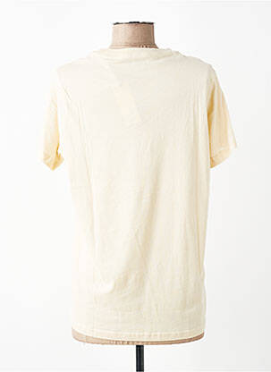 Tricou serigrafie flockată mâneci scurte bej LEE COOPER femeie
