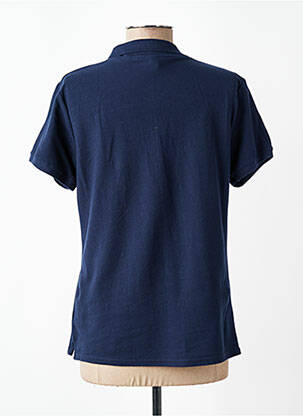 Polo croială cambrată mâneci scurte albastru FRUIT OF THE LOOM femeie