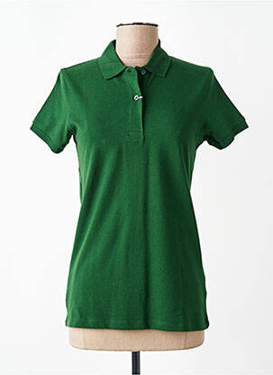 Polo croială cambrată mâneci scurte verde B&C femme