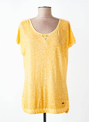 Tricou croială dreaptă mâneci scurte portocalie NAPAPIJRI femeie