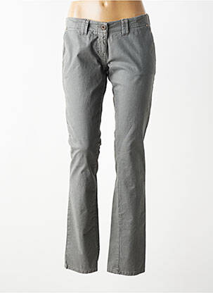 Pantalon chino țesătură poplin mărime normală gri AERONAUTICA femeie