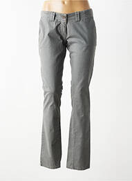 Pantalon chino țesătură poplin mărime normală gri AERONAUTICA femme