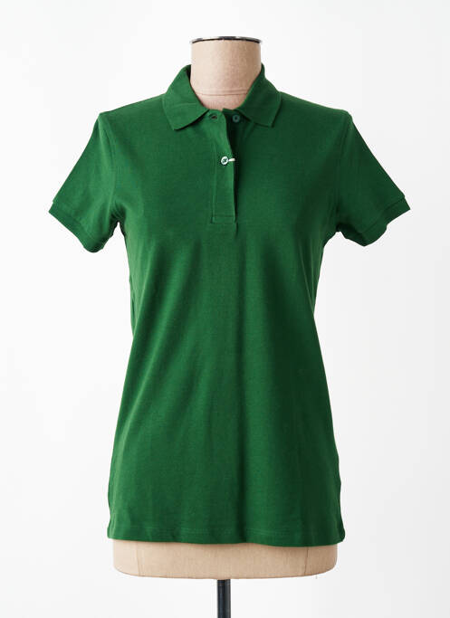 Polo croială cambrată mâneci scurte verde B&C femme