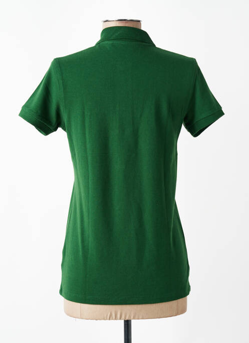 Polo croială cambrată mâneci scurte verde B&C femme
