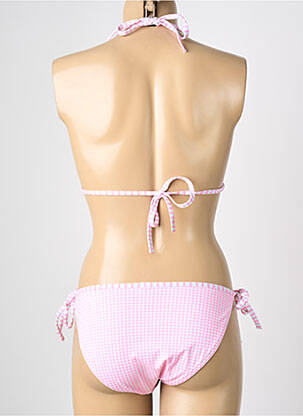 Costum de baie din două piese elasticitate top triunghiuri roz REGLISSE femeie
