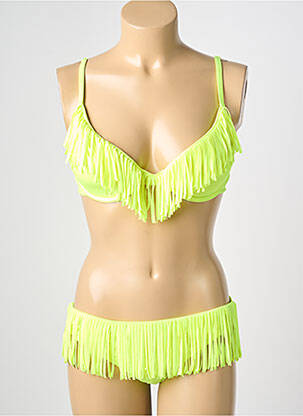 Costum de baie din două piese elasticitate top sutien modelat galben REGLISSE femeie