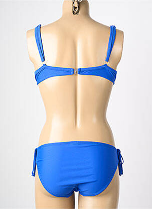 Costum de baie din două piese elasticitate top sutien modelat albastru REGLISSE femeie